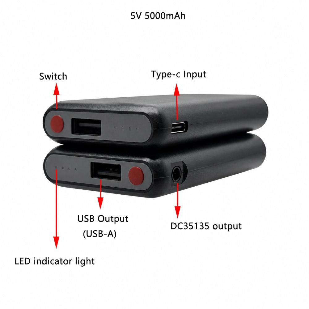 5V 5000mAh Heated Gloves Batte - đánh giá và giá Heated Vest Battery