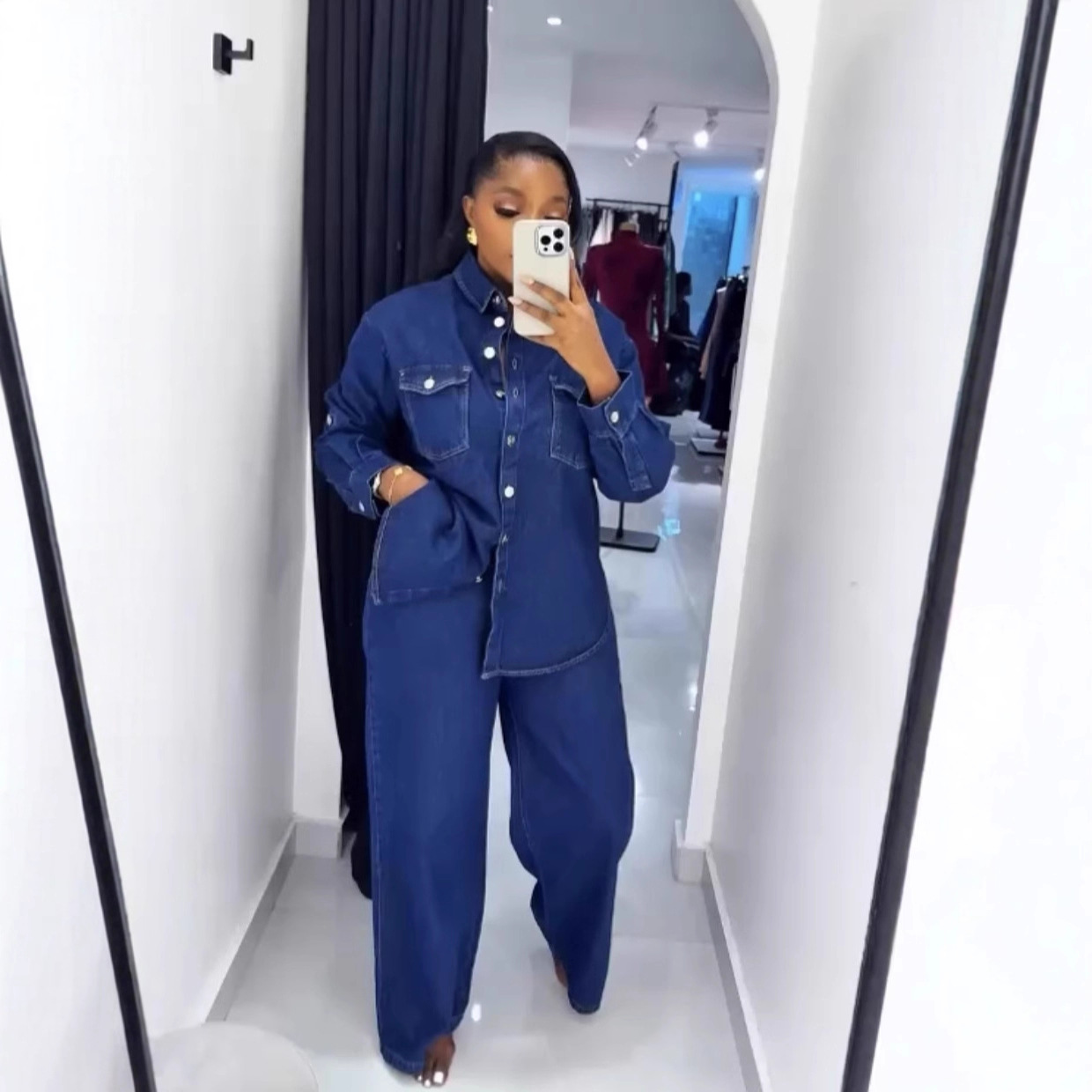 Jeans 2 Piece Sets Women Denim - đánh giá và giá Down Jacket Packable