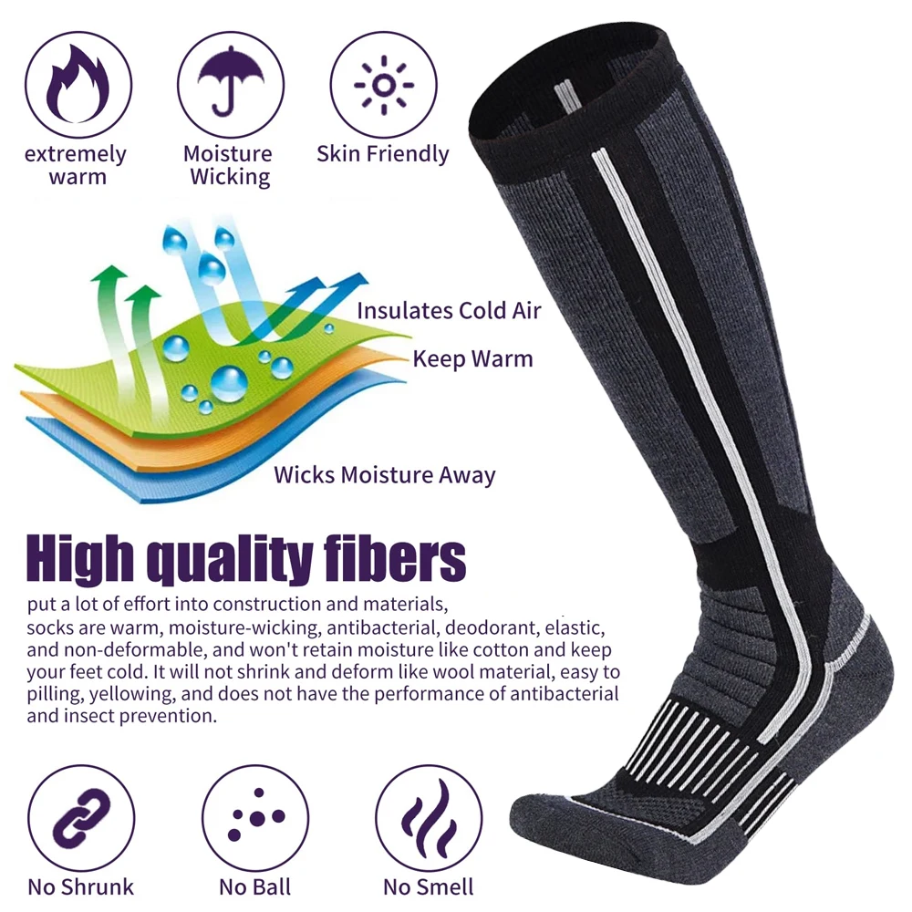 XQQMXX 1Pair Ski Socks Skiing  - đánh giá và giá Thermal Sock Wool
