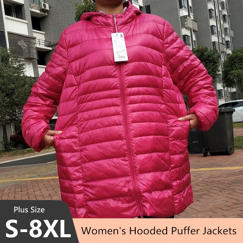 Plus Size 5XL 6XL 7XL Women's  - đánh giá và giá Down Jacket Packable