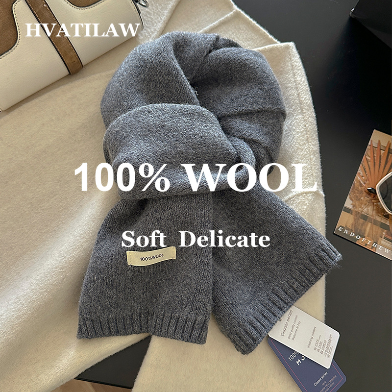 100% Wool Scarf Women Men Soli - đánh giá và giá Wool Scarf Men