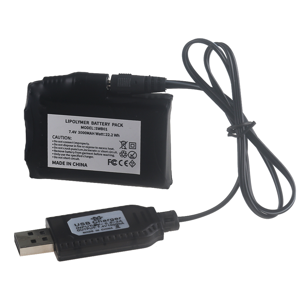 7.4V Li-Polymer 3000mah Batter - đánh giá và giá Heated Vest Battery