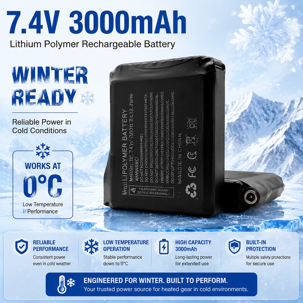 7.4V 3000mah Heated Gloves Bat - đánh giá và giá Heated Vest Battery
