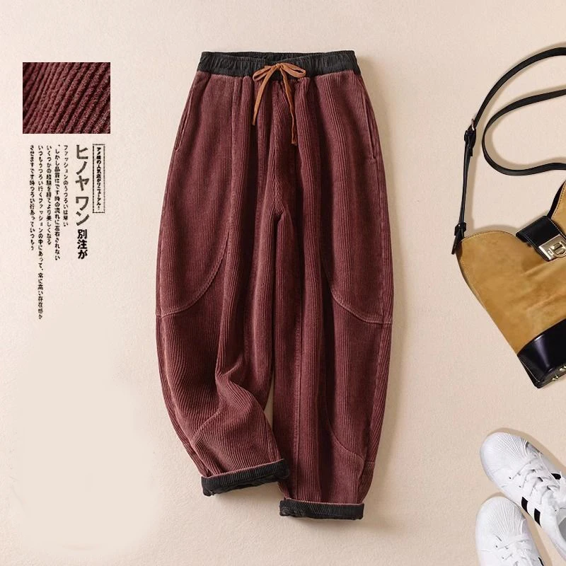 Corduroy harem pants female fa - đánh giá và giá Corduroy Pant Warm