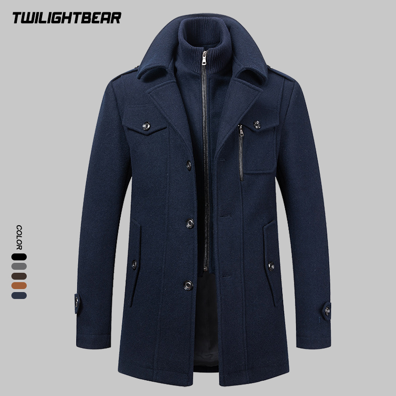 Winter Men's Wool Coat Oversiz - đánh giá và giá Wool Coat Peacoat