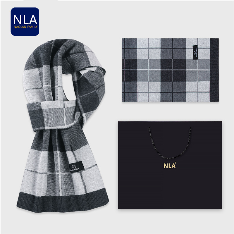 Gift Box Knitted Men's Wool Sc - đánh giá và giá Wool Scarf Men